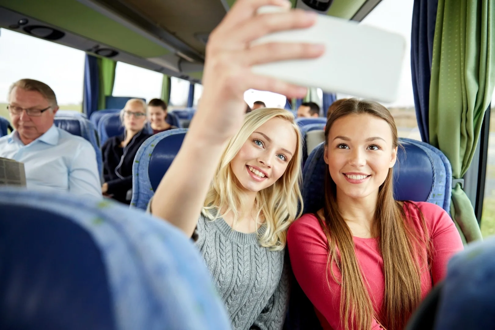 bus trip, girls