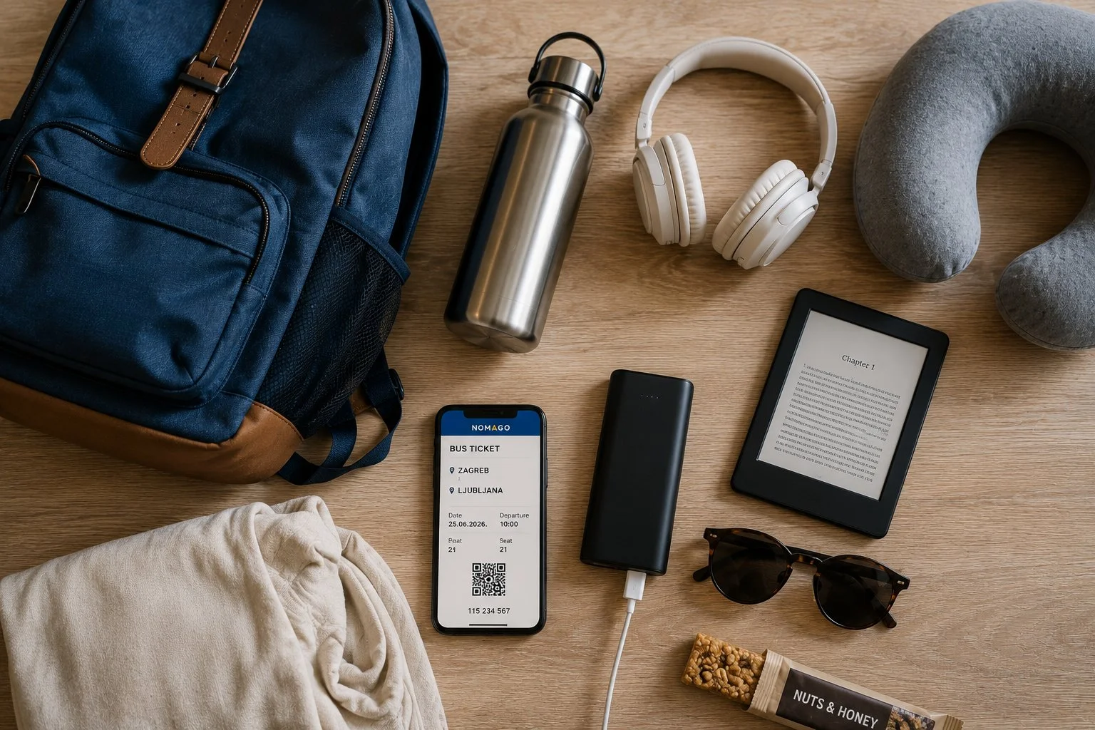 What to pack for a long-distance bus trip