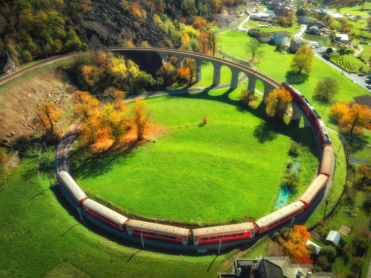 bernina express, spiralni vijadukt